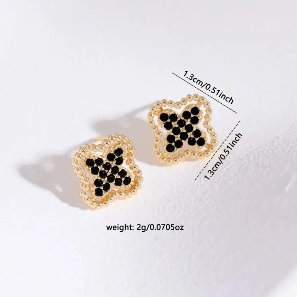 Lucky Clover CZ Stud Earrings – Alhambra Giftable Holiday Jewelry 🍀